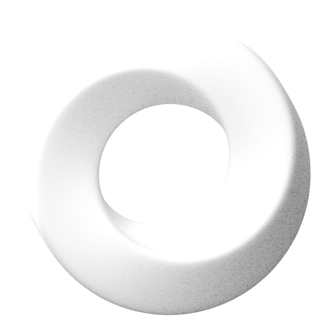 A white coiling mobius strip